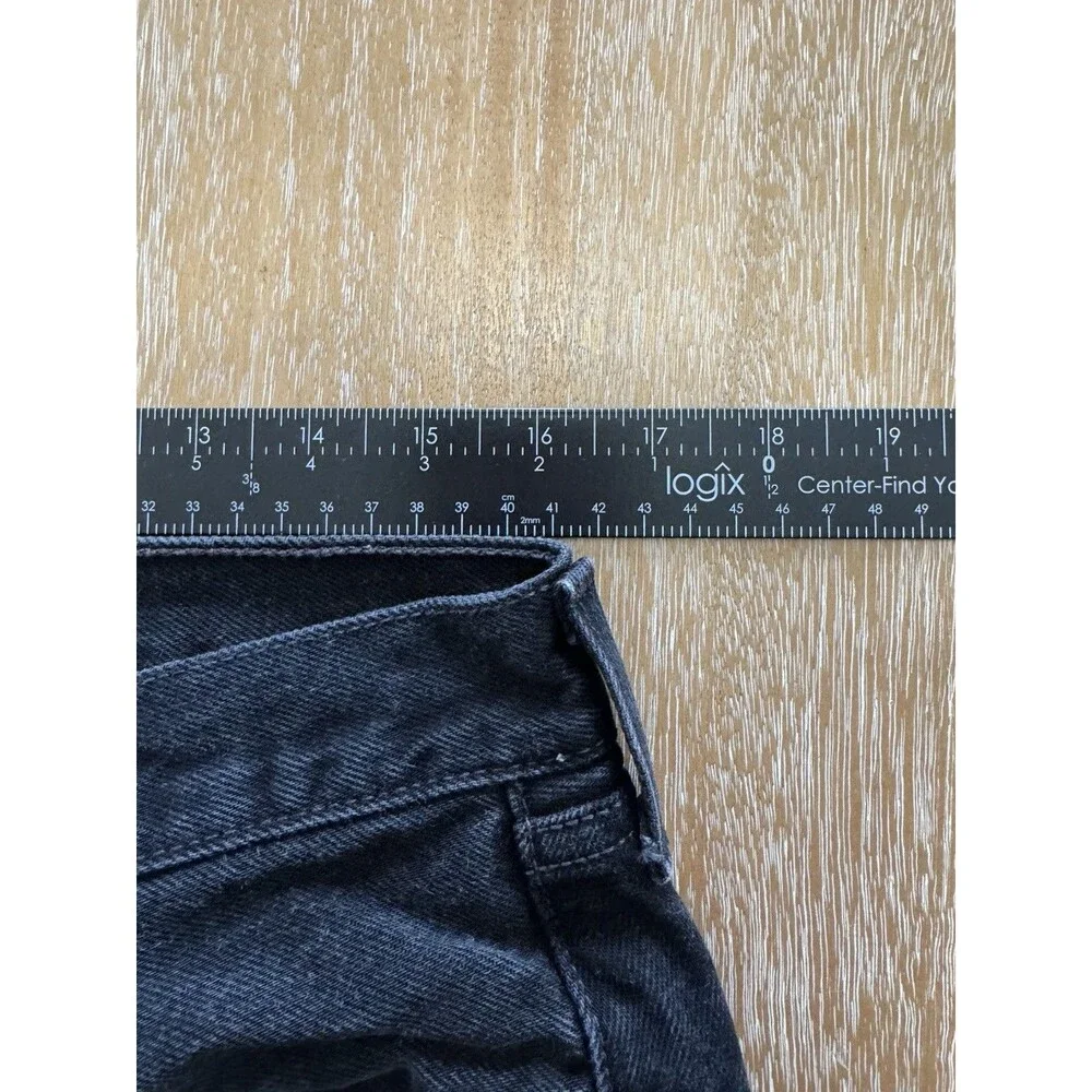 Levis 501 Original Fit Jeans Mens 34x32 Faded Black Denim Straight Button Fly